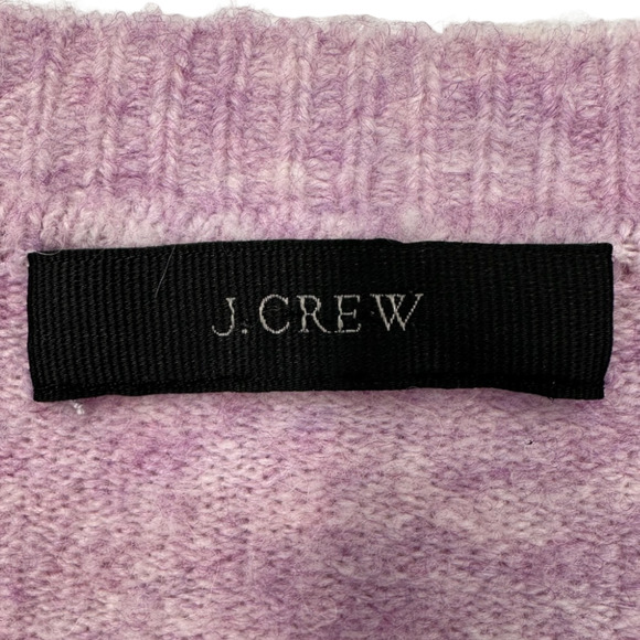 J.Crew | Medium | Super Soft Wool Alpaca Blend Lavender V-Neck Split Hem Sweater - Picture 3 of 10